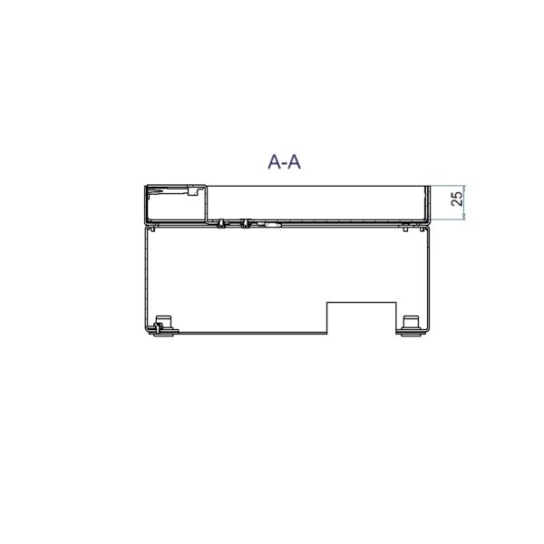 Produktbild UBD 212 252  -  Unterflur-Bodendose UBD 210 inkl. Deckel mit Kante, geschlossen, 25mm Vertiefung und 1 Bürstenauslass